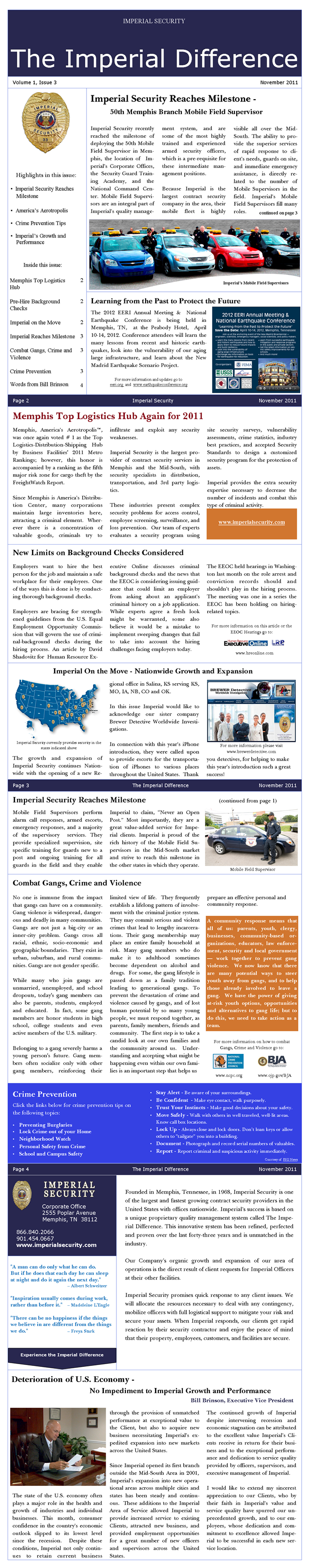 Imperial Security Newsletter Volume 1 Issue 3